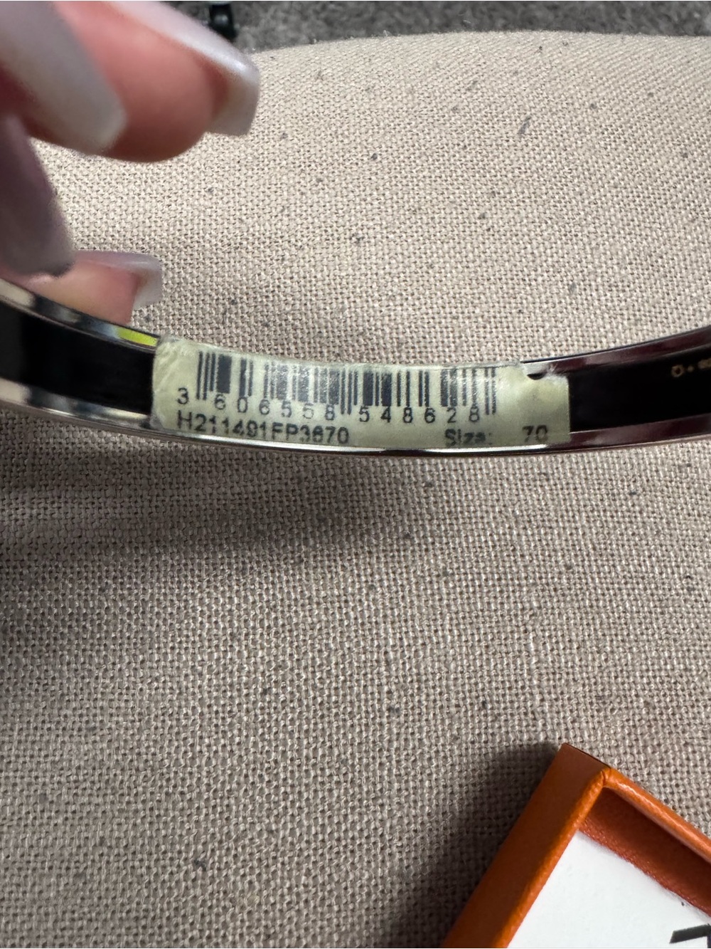 Hermès Enamel Narrow Bangle Bracelet in Teal and Aqua - Picture 6 of 7